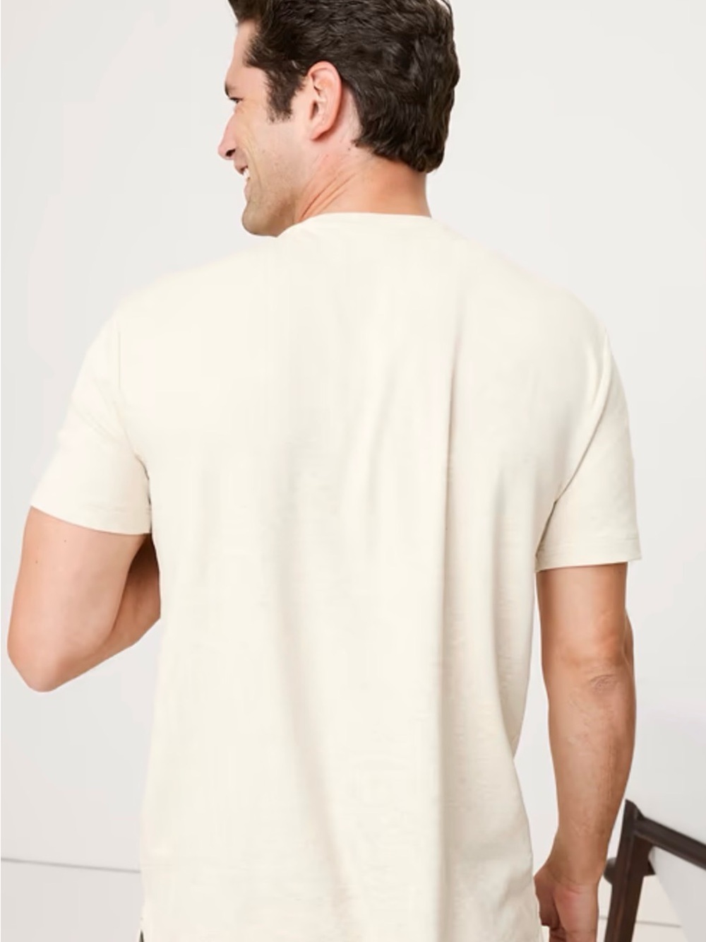 NWOT Banana Republic Cream Short Sleeve Tee